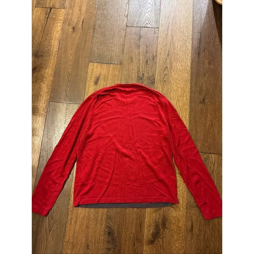 Banana Republic men’s red silk cashmere crewneck sweater M